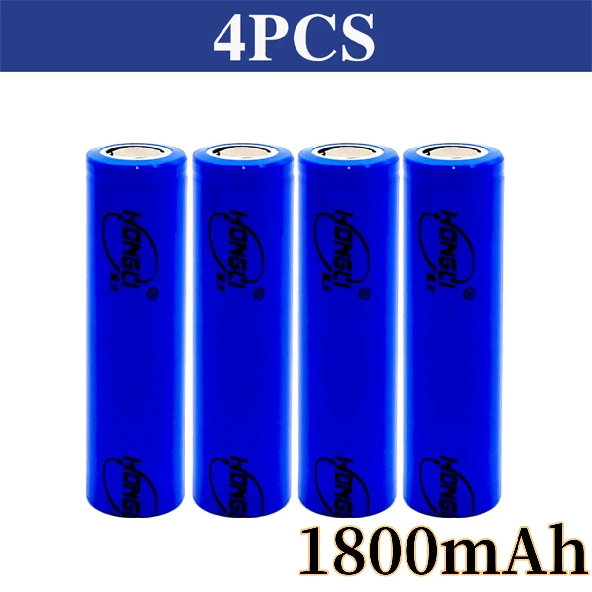 18650 Batería recargable de iones de litio de 3,7 V 1800 mAh Adecuado para herramientas eléctricas juguetes para niños antorchas y otros dispositivos recargables: Plata