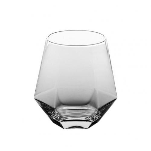 300ml Diamond Shape Glass Cup Bar Restaurant Water Whisky Cocktail Coffee Mug Beer Wine Cup BottleMilk Coffee Cups Juice Mug