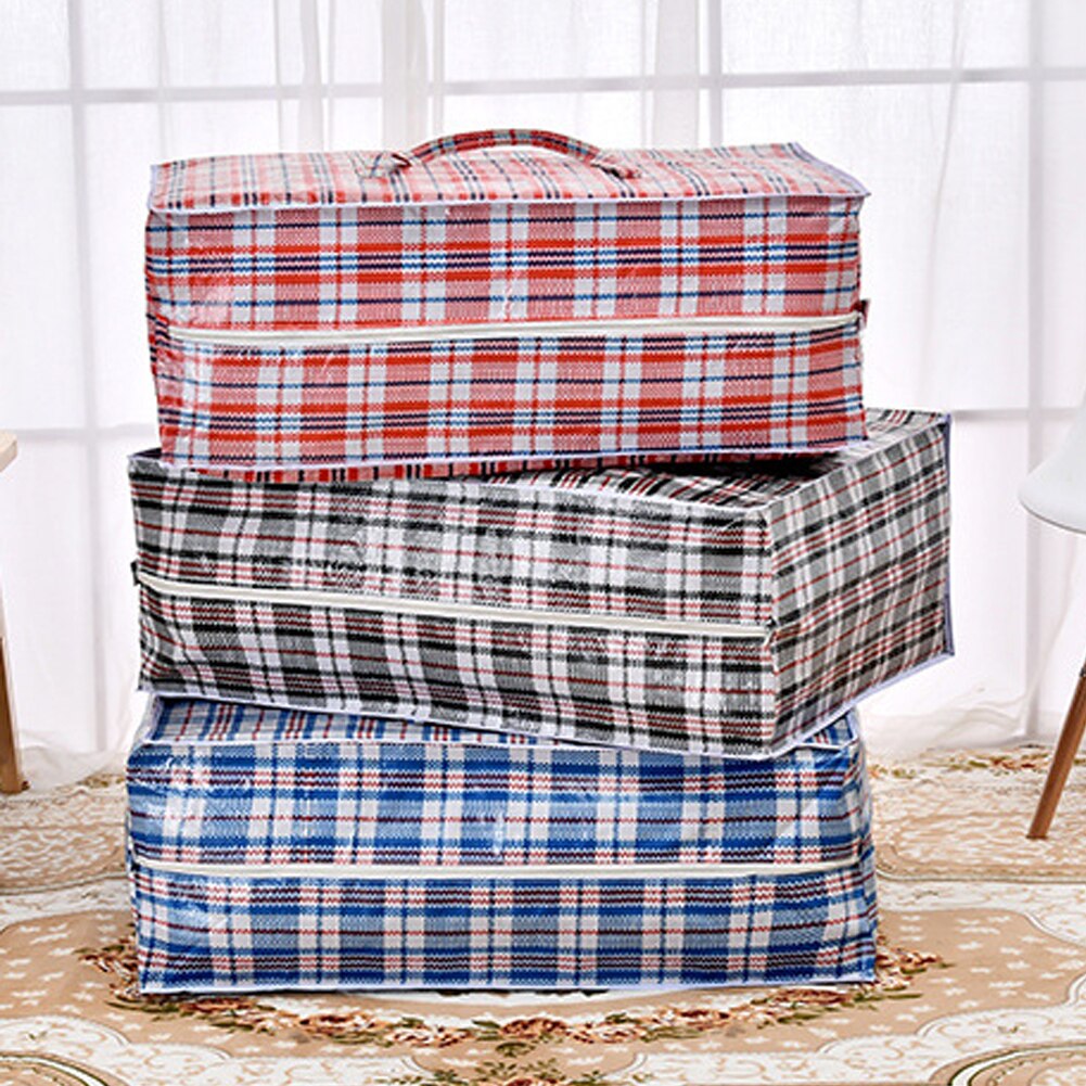 Shopping Carrier Bag Laundry Rugged Strong Zipped Plastic PVC Reusable Luggage