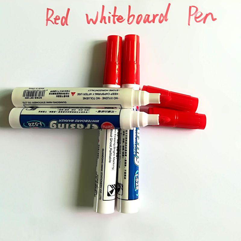 4 Stuks Rode Kleur Grote Capaciteit Uitwisbare Whiteboard Marker Pen Milieuvriendelijk White Board Marker Pennen Kantoor Schoolbenodigdheden