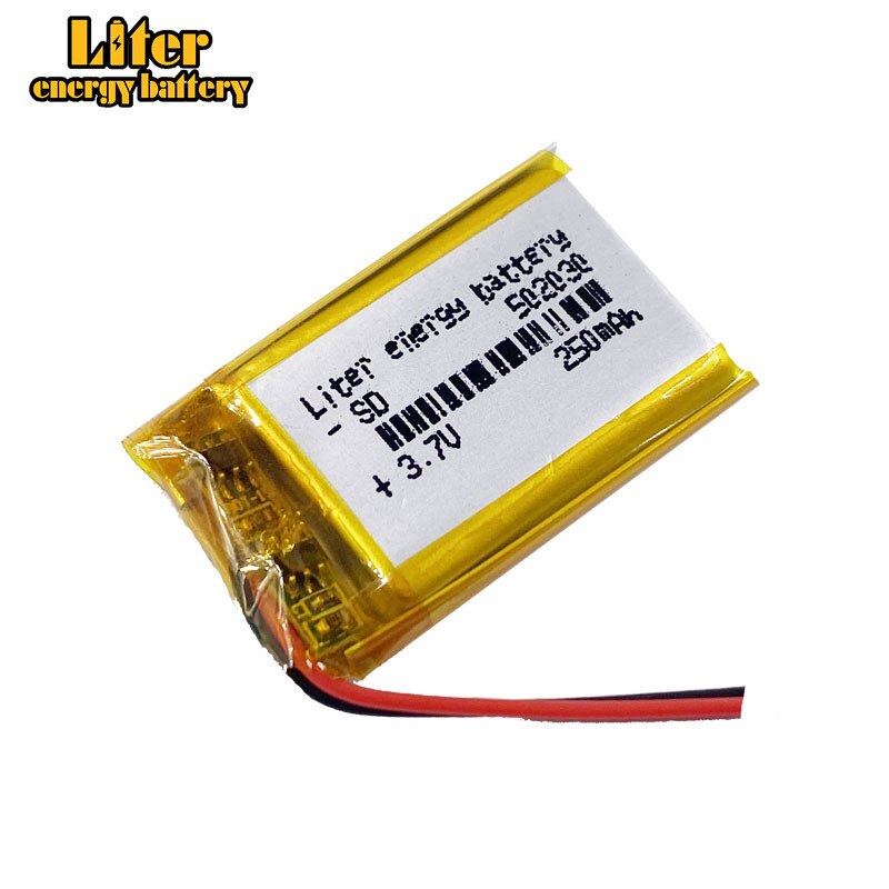 502030 3.7V 250 mah lithium-ion polymer battery goods of CE FCC ROHS certification authority