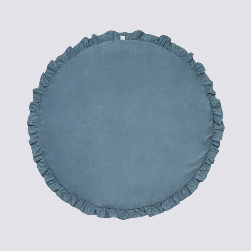 Manta de gateo para bebé, alfombra de juego acolchada para recién nacido, alfombrilla de algodón suave para gatear, alfombras de juego para niños y niñas, decoración para habitación: blue