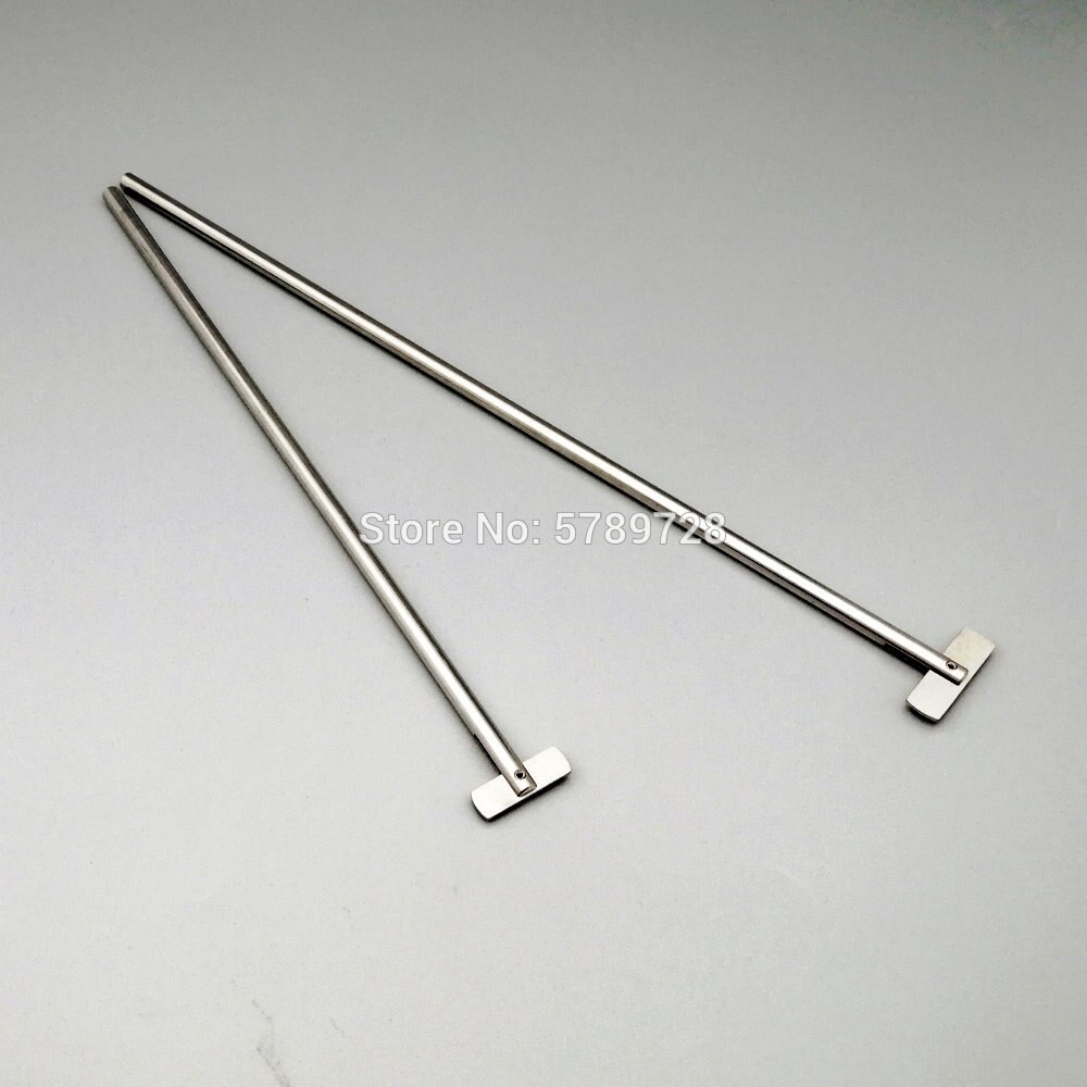 Paleta de acero inoxidable para laboratorio, hoja móvil recta utilizada en herramientas de mezcla de laboratorio, 1 ud.