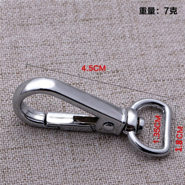 5pcs Metal Swivel Snap Lobster Claw Clasp Carabiner for DIY Handbag Jewelry Keyring Keychain Make Supplies Accessories: green