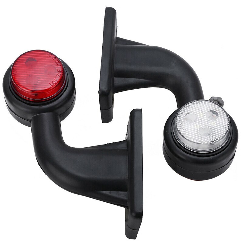 1Pcs 3.5W LED Side Marker Indicator Light Lamp Side Marked Lamp For Truck Lorry Van Trailer Tractor 10-30V Red/White Lights