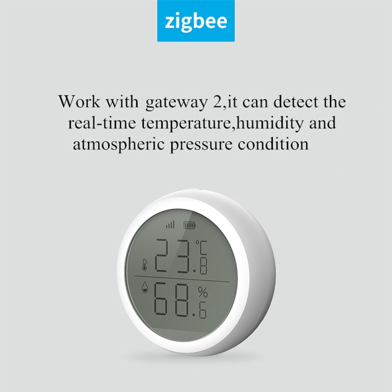 Tuya ZigBee Smart Home Temperature And Humidity Sensor With LCD Screen Display Works With Home Assistant And Tuya Zigbee Hub