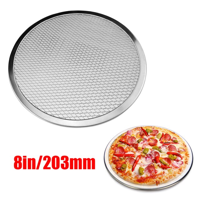 1 * Pizza Bakken Screen 6-17 Inch Mesh Pizza Screen Bakplaat Bakvormen Koken Pizza Netto Aluminium: 8in