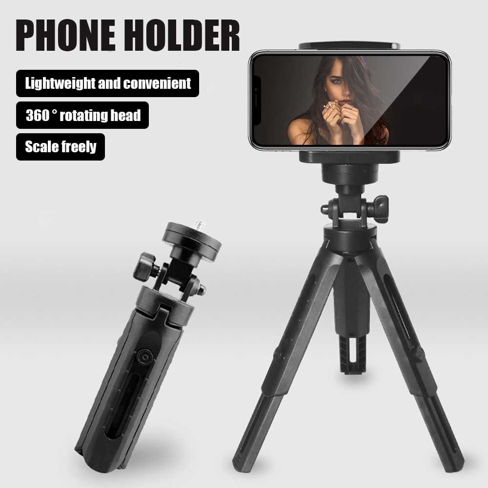 Selfie Stick Tripod Selfie Rod Live 360 Degrees Mobile Phone Clip Portable Telescopic Rod Smartphone Monopod