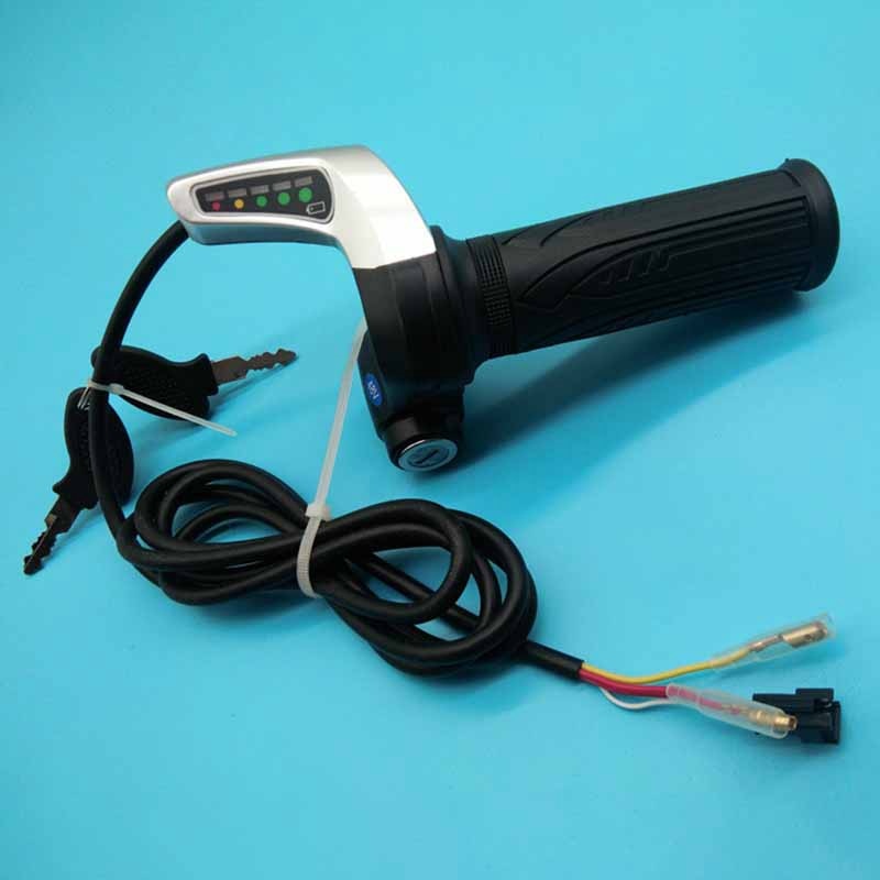 Ebike Throttle 48V Electric Bicycle Throttle Handle Accelerator, Throttle Grip Electric Scooters with Lock