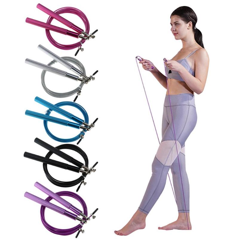 Aluminum Handle Steel Wire Jump Rope Ball Bearing Skipping Rope Steel Wire Outdoor Fitness Body Building Equipments Jump Rope