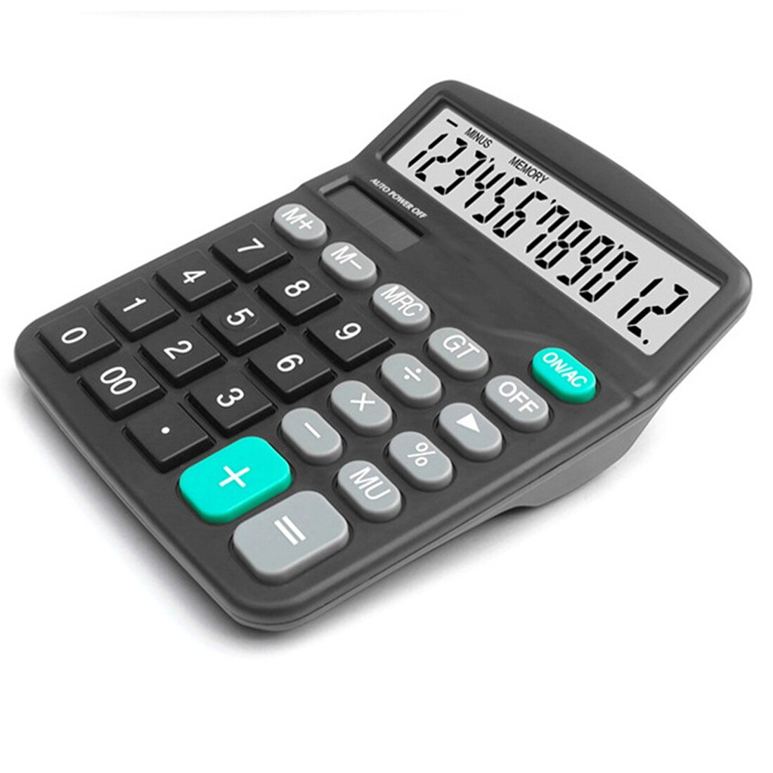 NOYOKERE Calculator Calculate Commercial Tool Battery or Solar 2in1 Powered 12 Digit Electronic Calculator and Button