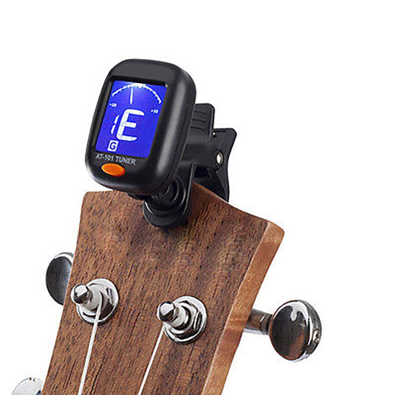 Durable Black Tuning Clip Guitar Capo Tuner Metronome Ukulele Band Tuner Automatic Sound Correction Bass Tool