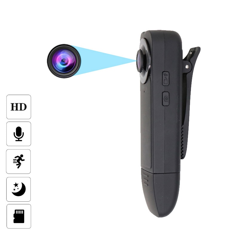 JOZUZE Mini caméra grand angle HD 1080P Portable caméra corporelle détection de mouvement boucle enregistrement vidéo Vision nocturne enregistreur de Police