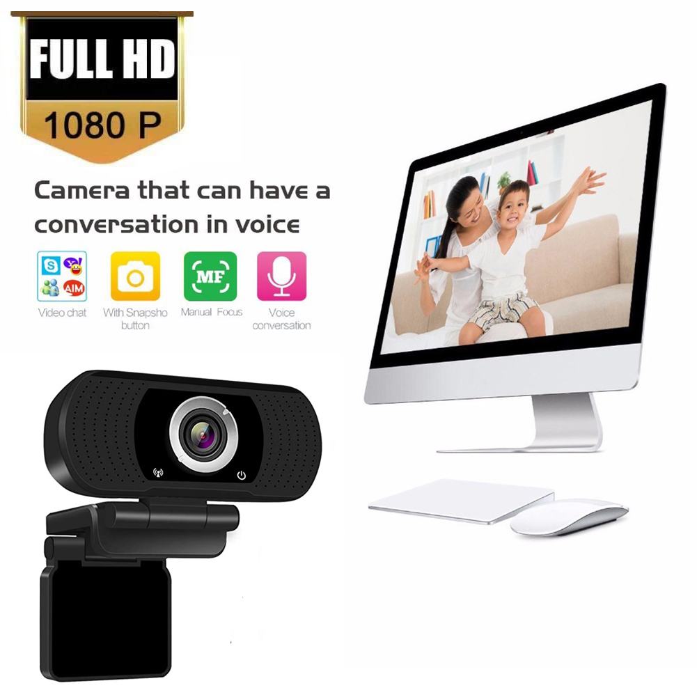 1080P HD Webcam USB Web Camera Built-in Microphone Video Call manual focus Web Cam for Desktop Computer Desktop PC Laptop