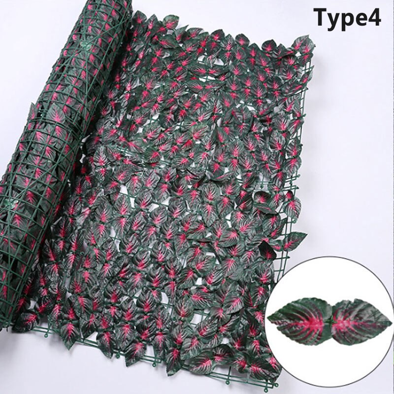 Artificial Balcony Green Radish Fence Net Simulation Green Plant Balcony Garden Fence Home Garden Decorative Plant Wall: L / 04