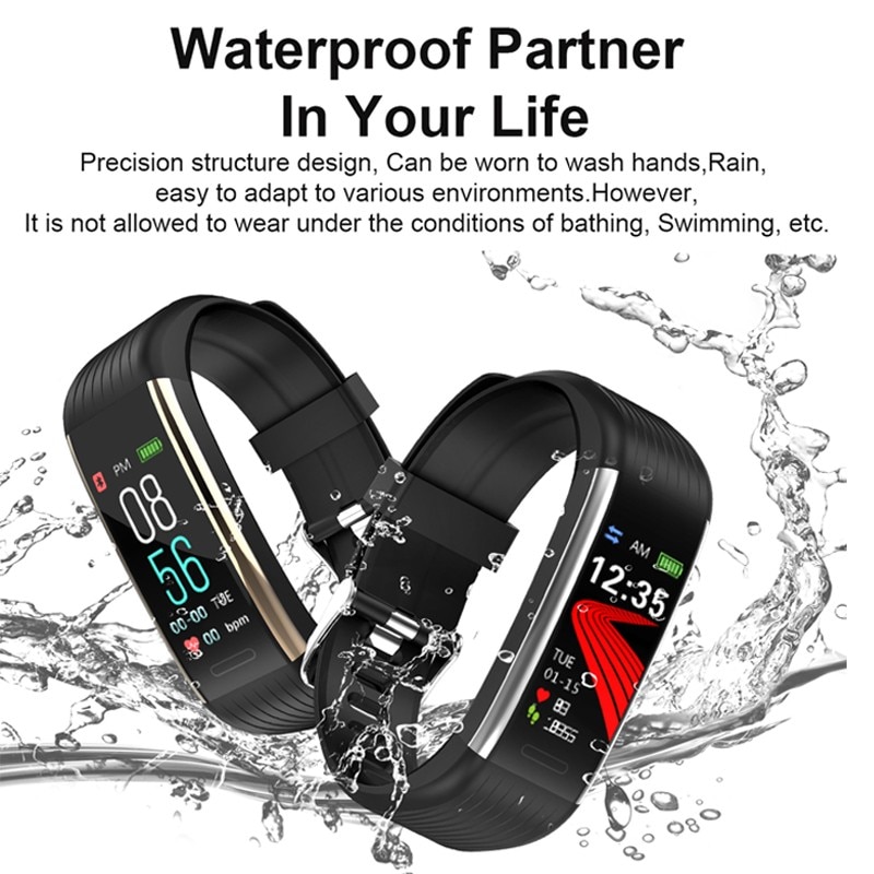 R1 smart band vandtæt cardio armbånd fitness tracker hjertefrekvens blodtryk påmindelse mænd kvinder armbånd ios android