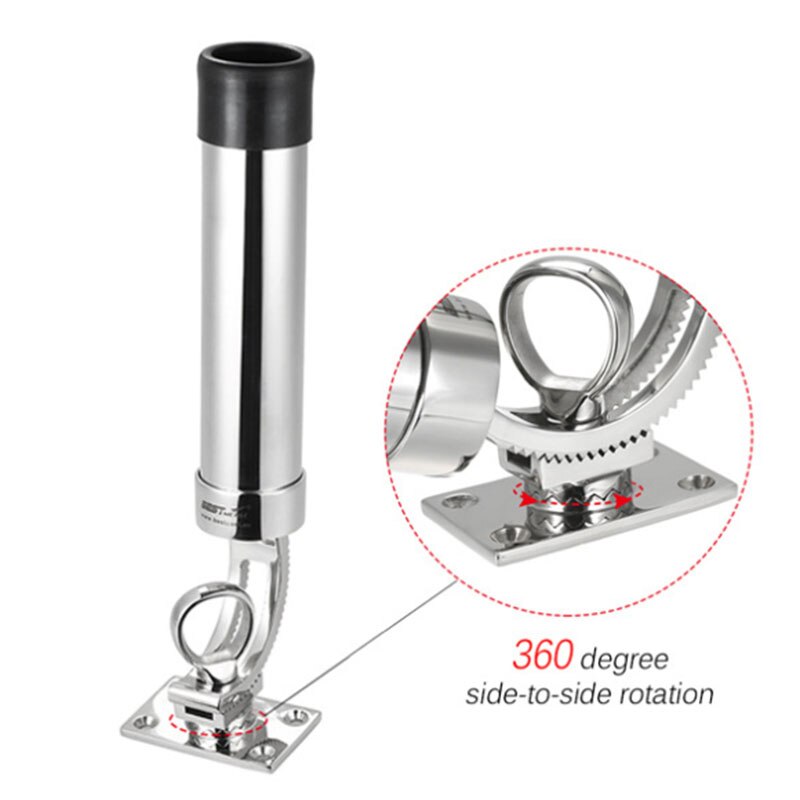 316 Stainless Steel Fishing Rod Holder Yacht Fishing Rod Holder Marine Movable Fishing Rod Holder