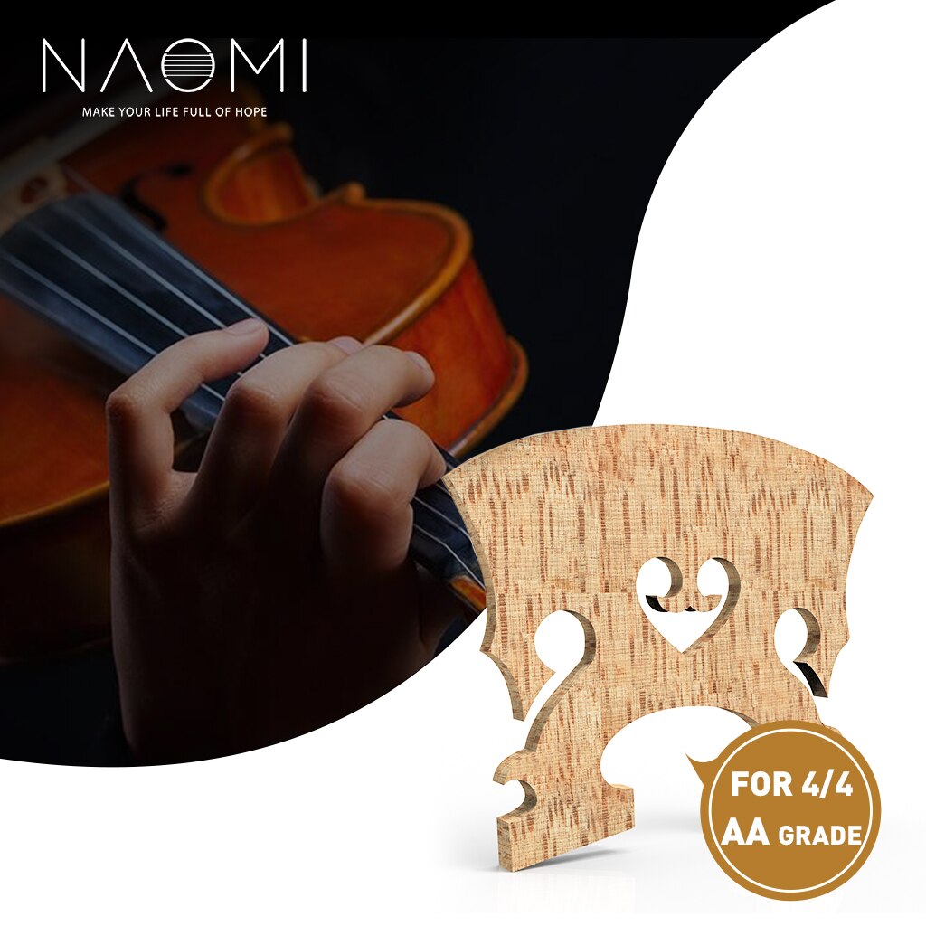 Puente de Violín de grado AA, accesorio de Arce, 4/4, Alemán/francés/barroco, uso duradero: Bass