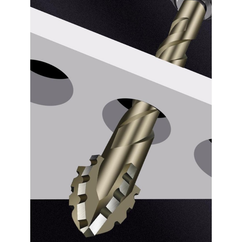 Firkantet, savtakket excentrisk borehoved til tørboring i alle keramiske fliser, keramik, glas, marmor, beton, rustfrit stål, sten