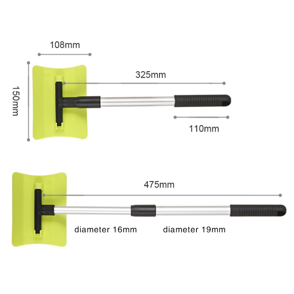 Stainless Steel Handle Snow Shovel Ice Scraper Multi-function Snow Removal Refrigerator Defrosting Shovel Brush Tool: 1pc Green
