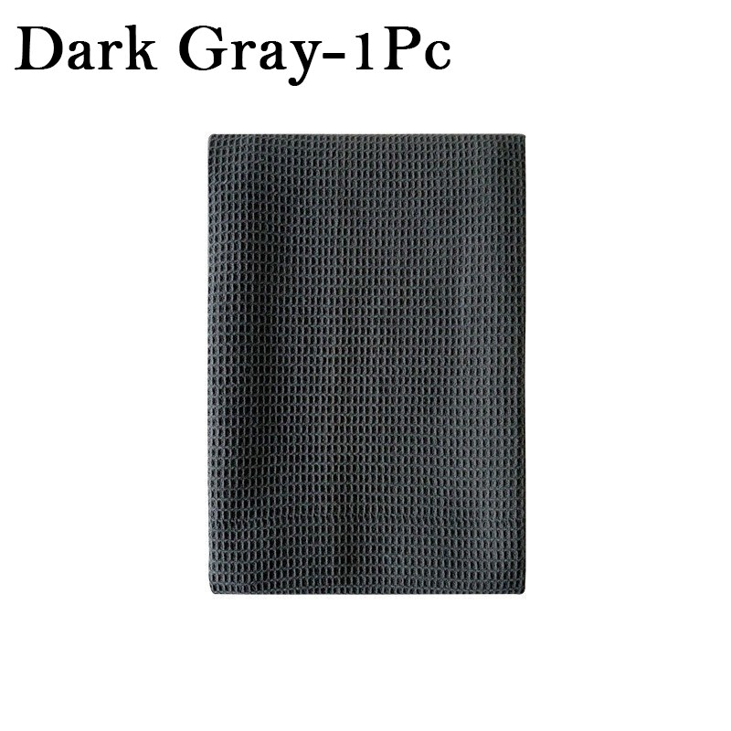 Waffle Tea Towel Spot Cotton Home Kitchen Plain Cloth Napkin 45*65 Cm Square Low Shrinkage Table Towel Cleaning Water Absorption: A