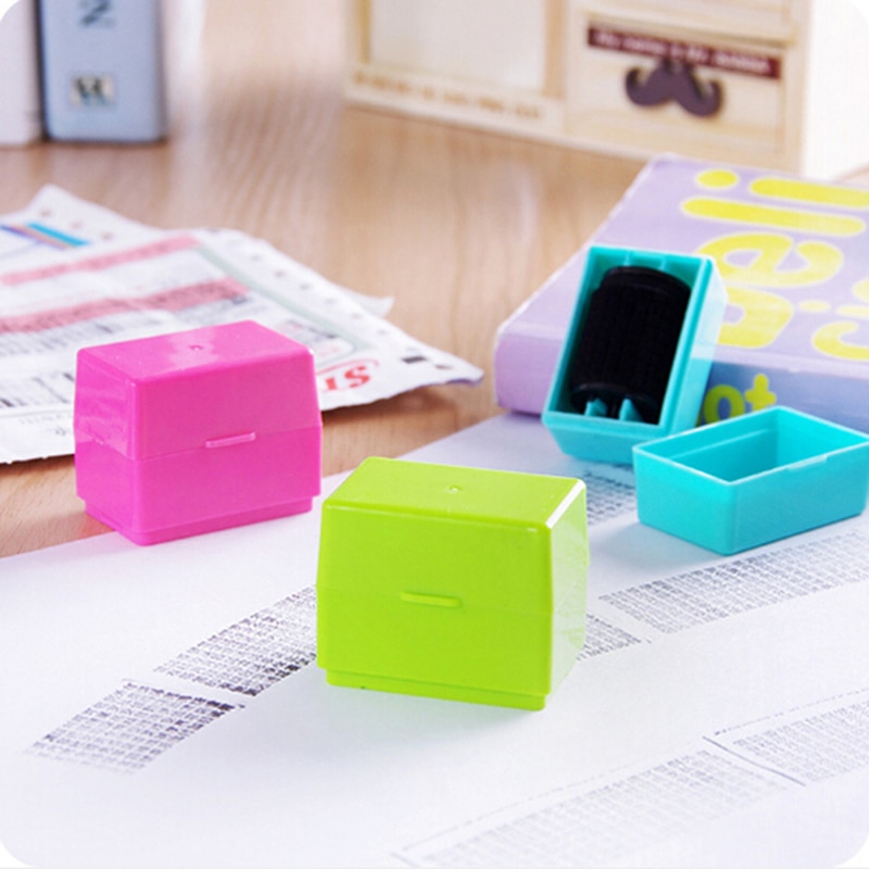 Guard Your ID Roller Stamp Self Inking Stamp Messy Code Security Office Confidentiality Confidential Seal Theft Protection Code