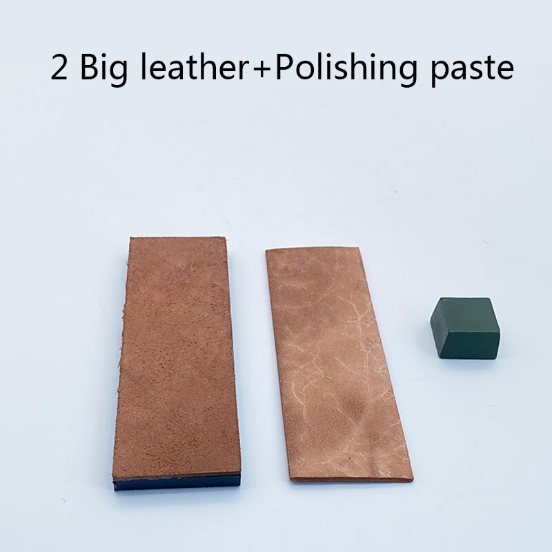 2pcs Sharpening leather Big leather article Sharpening wax fine grind grinding knife sharpening Polish belt polishing paste: 3 pcs