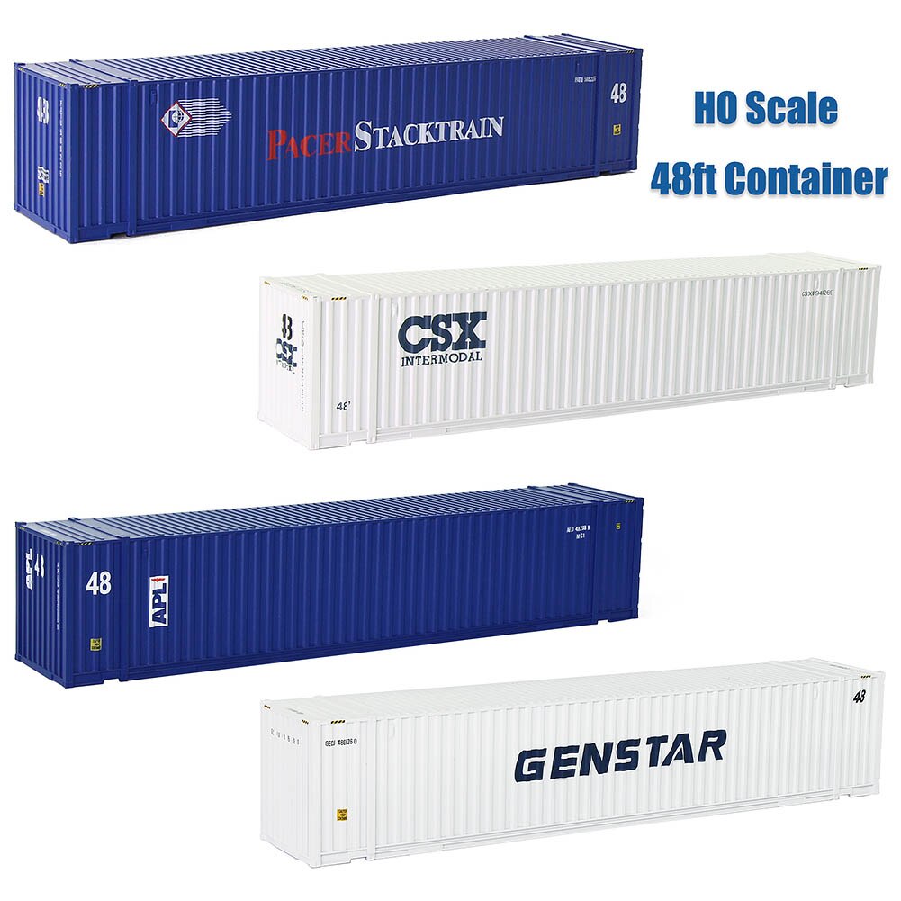 1pc HO Scale 1:87 48ft Container 48ft Containers Freight Car Model Trains Lot C8748 Railway Modeling