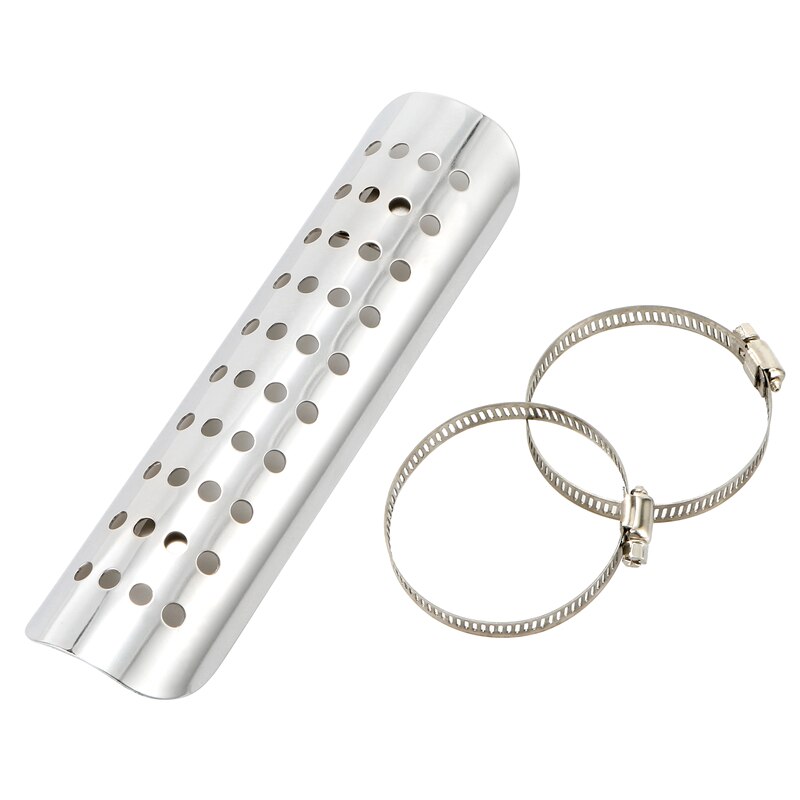 Protector de calor para tubo de escape de motocicleta, cubierta Universal antiquemaduras para Harley, personalizada, Chopper, Cruiser, Road King, Softail: Style 8