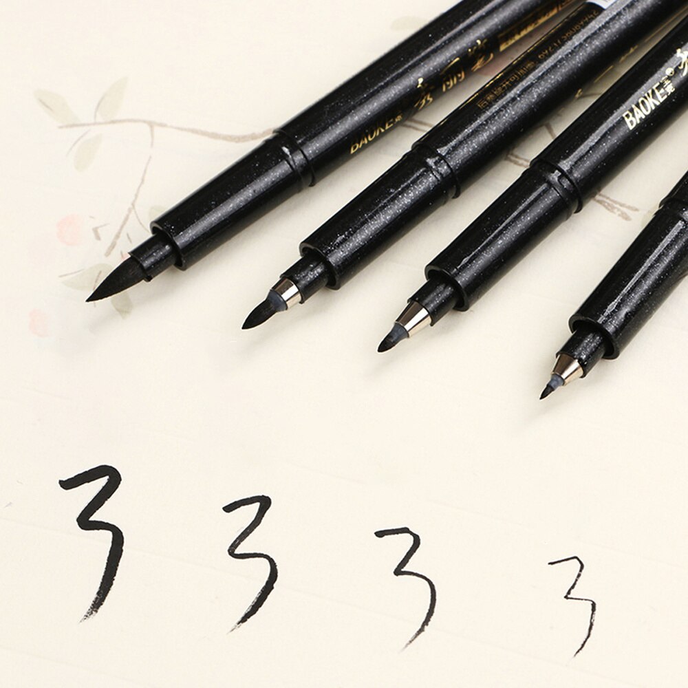 1 Set of Calligraphy Pens Chinese Japanese Kanji Characters Writing Brushes Refillable Pens Marker Pens Ink Pens Writing Signatu