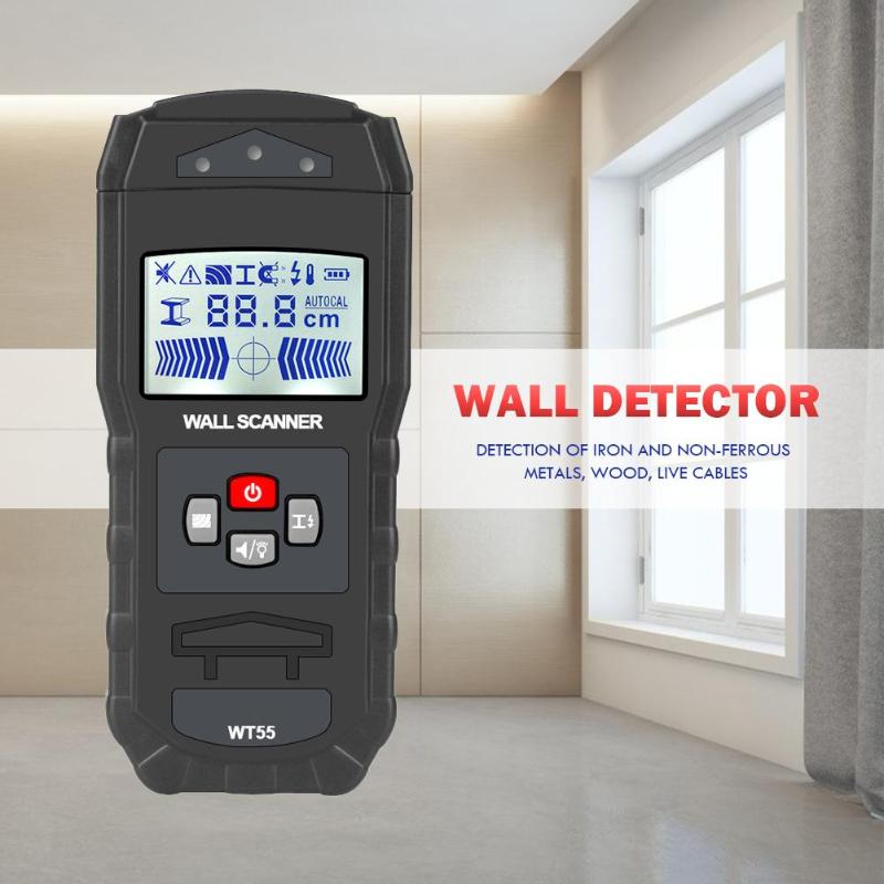 Digitale wandscanner detector detectie van draad, waterleidingen, spanningvoerende kabels, hout, metaalzoeker, elektrische dooszoeker, wanddetector