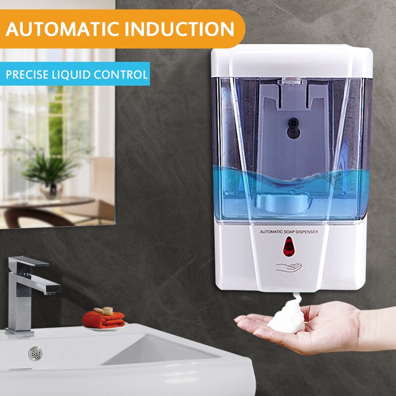700ml Wall Mounted Dual Power Soap Dispenser Automatic IR Sensor Touch Kitchen Lotion Soap Spout For Kitchen Cocina Accesorio