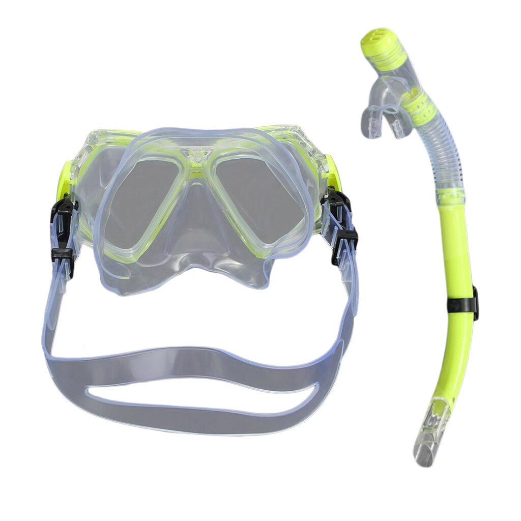 Adult Divers Mask Snorkel Set Dive Snorkeling Scuba Diving Goggles Swimming
