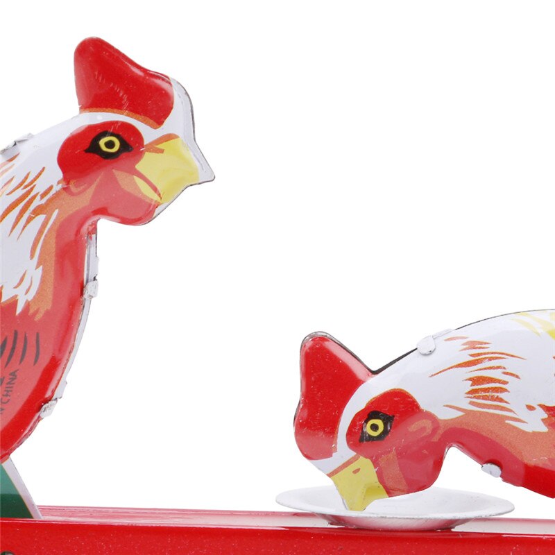 Vintage Pecking Chicks Tin Toy Collectible