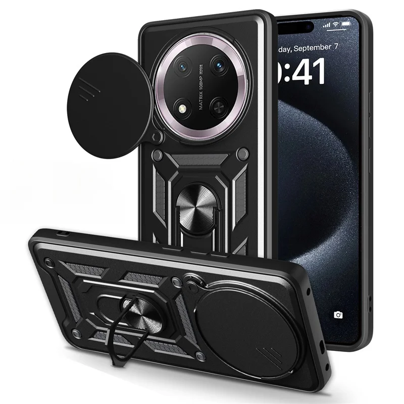 Honor X9C 5G Coque armure antichoc couverture arrière pour Xonor Honar Honer X 9c X9 c HonorX9c 5G voiture anneau magnétique support Coque Fundas