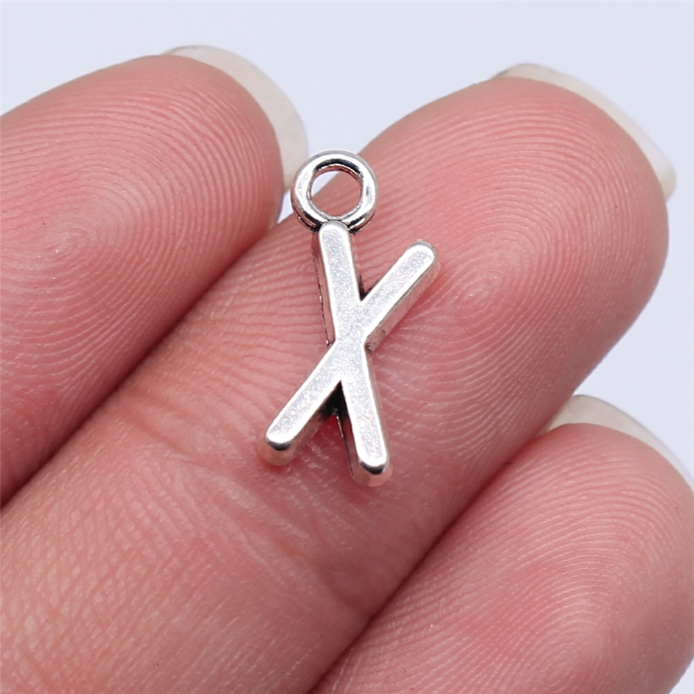 WYSIWYG 26pcs 16mm Alfabet A-Z Letters Charms Antiek Zilver Kleur Hangers Maken DIY Handgemaakte Tibetaanse Vinden Sieraden: Rood