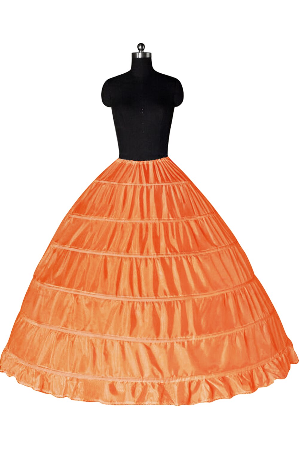 Enaguas blancas baratas de 6 aros para vestido de novia, accesorios de boda baratos: Naranja