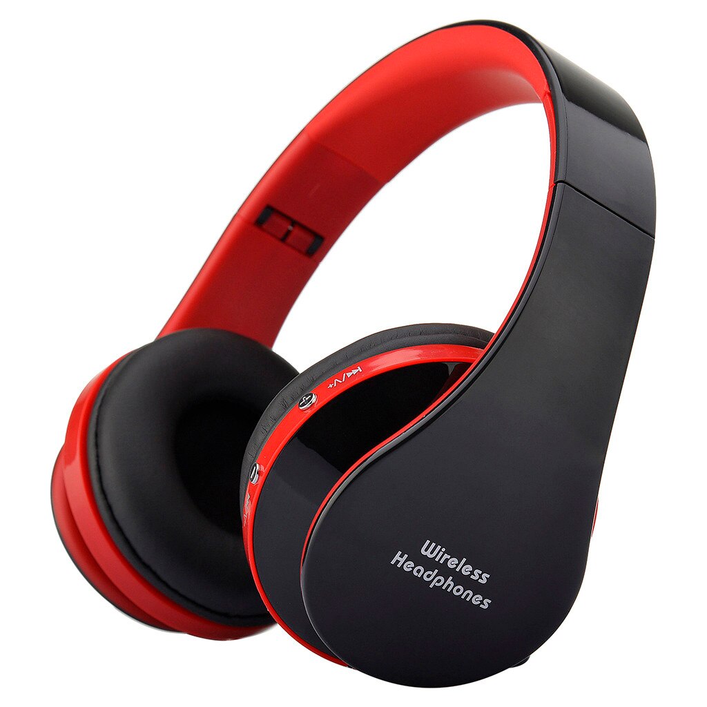 VOBERRY Kubite pliable avec micro pliable sans fil Bluetooth écouteur casque stéréo pour téléphone intelligent Bluetooth téléphone tête: RD