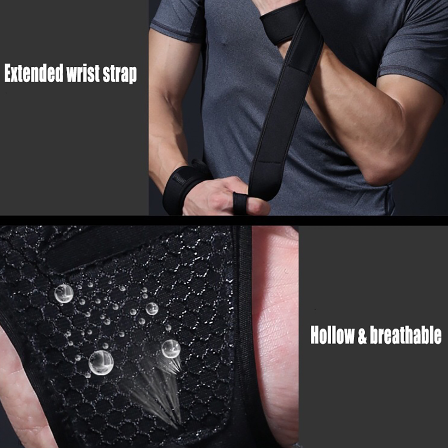 1 Pair Weight Lifting Gloves,Built-in Wrist Wraps Full Palm Protection,Grip Great for Pull Ups Cross Training Fitness Men&Women