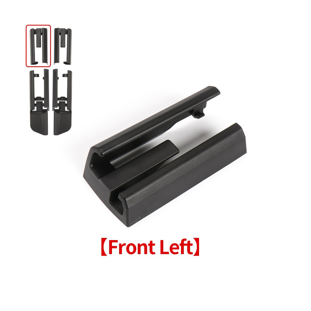 Cubierta embellecedora de riel de asiento de coche, accesorio ABS, color negro, para pista deslizante, capó delantero, trasero, izquierdo y derecho, para BMW G30 G11 G12 F15 F16 5 7 Series X5X6: Front Left