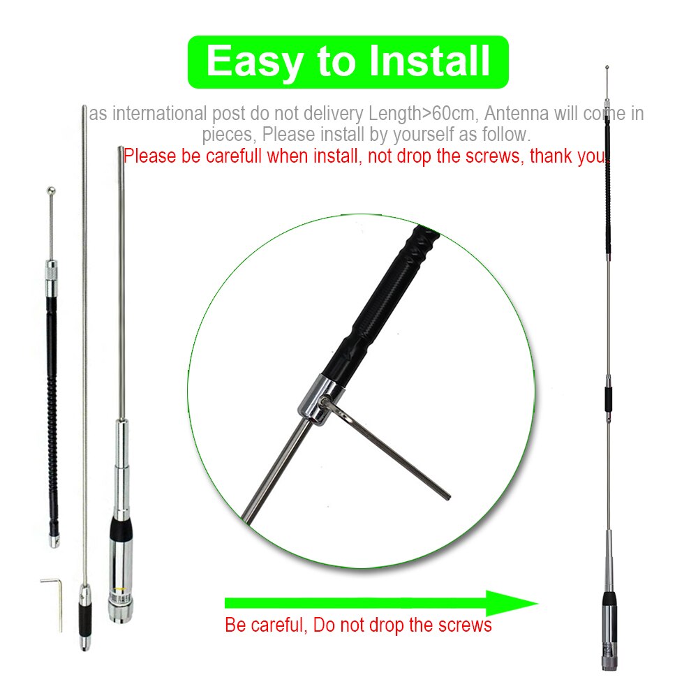 Huahong-antena de Quad Band de , HH-9000, 29,6/50,5/144/435MHz, para transceptor móvil TYT TH-9800