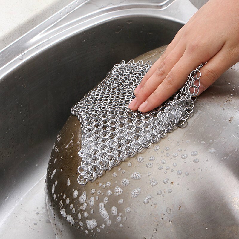 Housewares Kitchenware Clean Chain Mail Armor Kichen Chainmail Cleaning Housework Wire Cleaning Ball Tools Accessories