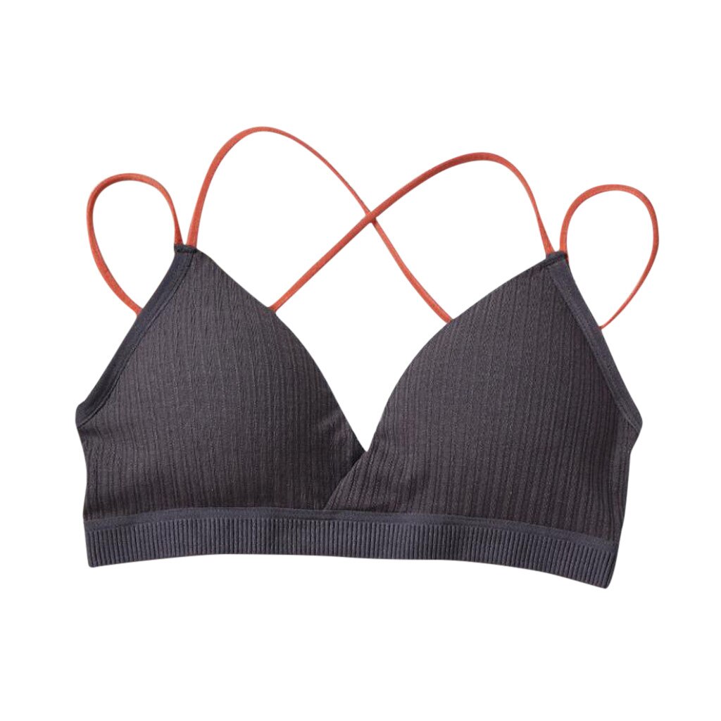 Women Lace No Steel Ring Sports Bra Beauty Back Wrapped Chest Comfortable Brassiere Stretch Triangle Cup Chen Padded Underwear: Clear