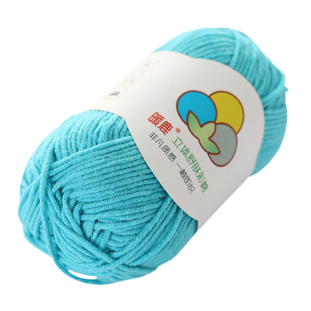 Effen Kleur Hand-Geweven 5 Strengen Van Melk Katoen Warme Zachte Sjaal Trui Wol Draad Hilos Para Tejer Een ganchillo Haak: Q