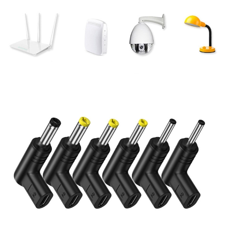 Conector de alimentación USB C PD a DC Universal 5V 9V 12V 15V 19,5 V tipo C a DC, adaptador de carga, convertidor para enrutador y tableta