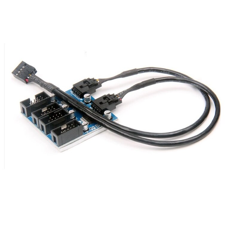 -9 Pin USB Header Extension Cable Card Desktop 9-Pin USB HUB USB 2.0 9 Pin Connector Adapter
