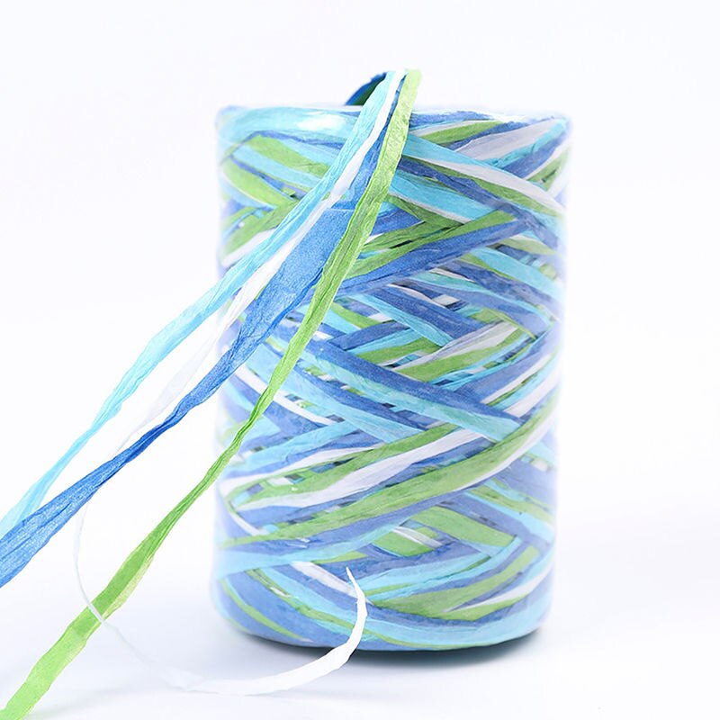 80m/200m/ rullan värinen paperiköysi raffia nauha koristenauhat karkkipakkaus scrapbooking askartelunauha hääjuhlasisustus: A -3