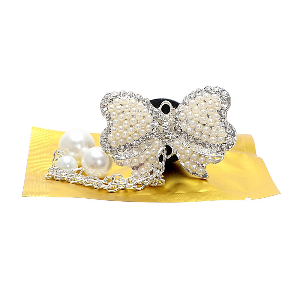 Leepee fast duft luftfrisker kunstig krystall bil luftventil parfyme bil-styling søt sommerfugl form