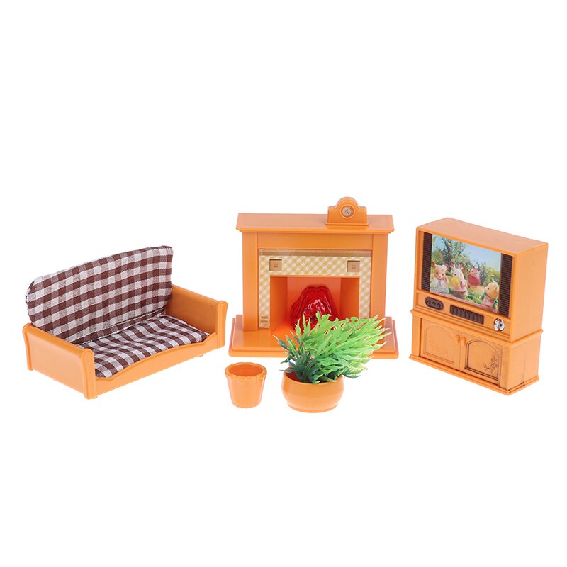 1:12 Miniature Furniture Toys Dolls Kids Baby Room Play Toy Forest Animal Family DIY Miniatura Dollhouse Furniture For kids