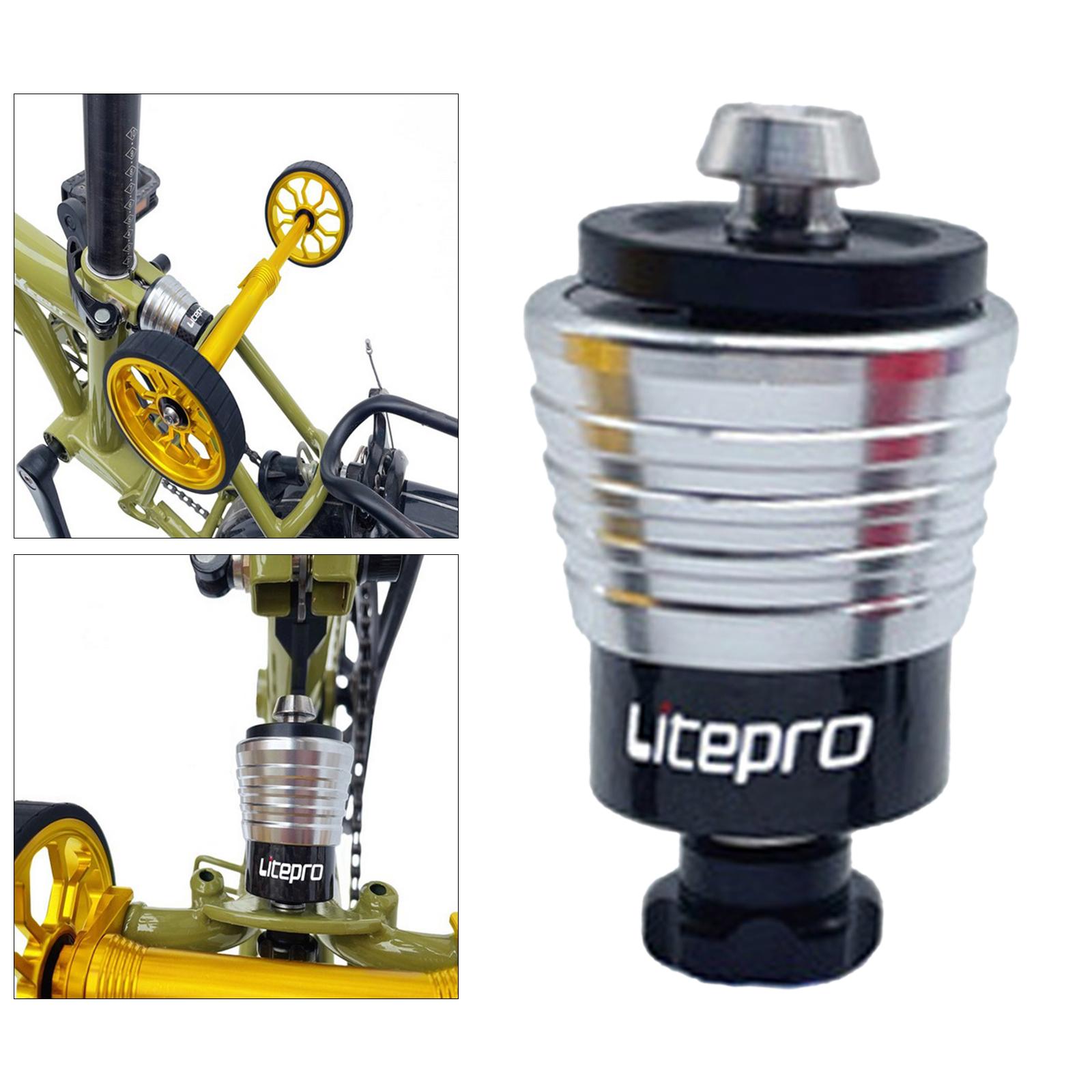 Bike Titanium Axle Rear Shock Absorber Replacement Refit Components Aluminum Alloy Wear-Resistant Damper for Folding Bicycle